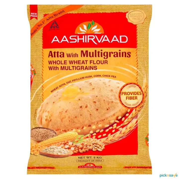 Aashirvaad Atta With Mutligrains Whole Wheat Flour 5kg